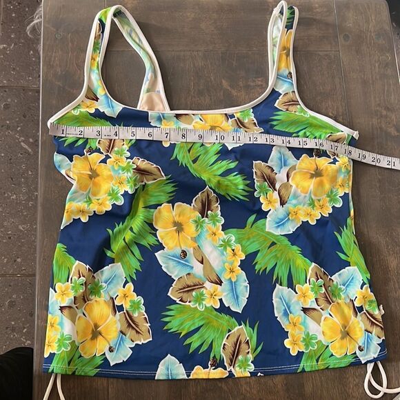 Cazimi tankini floral swimsuit tank top Sz-18W - Picture 10 of 11